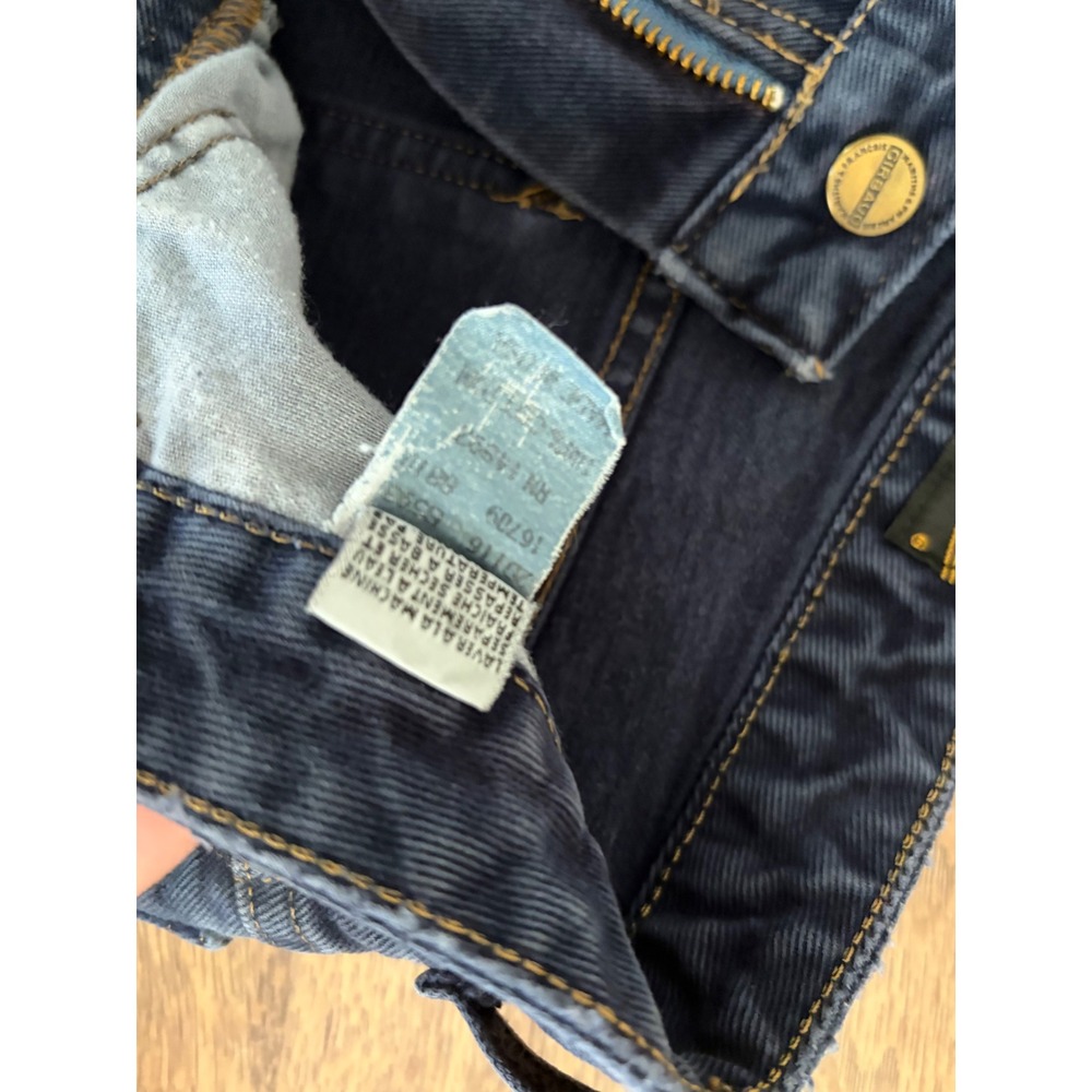 Marithe Francois Girbaud Vintage High Waisted Tapered Leg Jeans Indigo Blue 7/8 - Picture 4 of 8